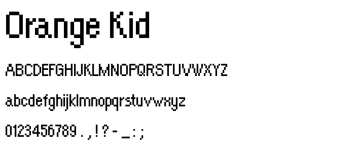 Orange Kid font
